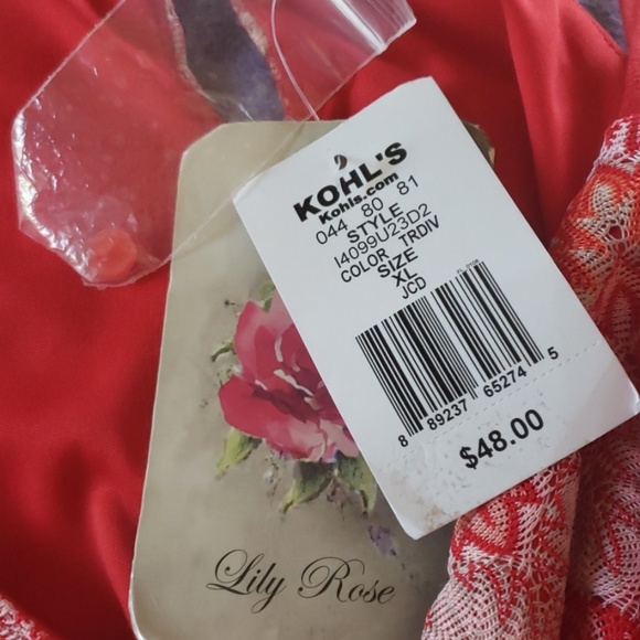 NWT Lily rose red spaghetti strap dress - Picture 5 of 5